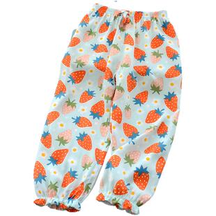 梦宝虎女童灯笼裤夏季薄款绵绸宽松洋气外穿防蚊裤宝宝长裤子沙滩