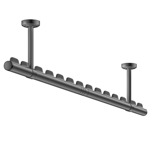 晾衣杆家用阳台固定式加厚防风顶装悬挂吊杆晒衣架晾衣服杆一整根