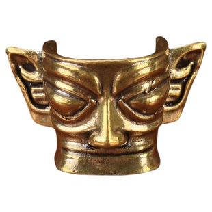 三星堆黄铜大立人像纵目面具神鸟摆件创意礼物四川纪念品家居装饰