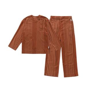 【全棉磨毛家居服】JNBYHOME江南布衣秋冬纯棉睡衣复古细条纹