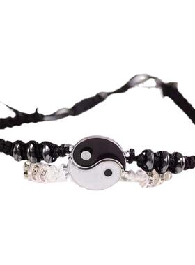 一对情侣手链八卦太极闺蜜学生男女二人手工编织个性手环可调节