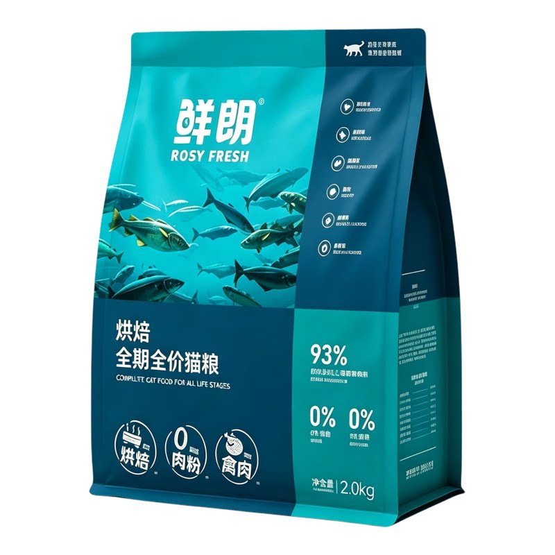 鲜朗猫粮禽肉低温烘焙粮全价猫粮2kg 成猫幼猫通用营养增肥发腮