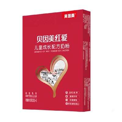 贝因美3岁以上儿童奶粉红爱