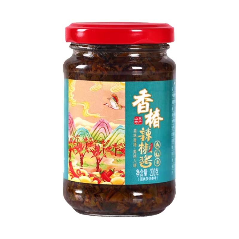 香椿酱山东特产红油香春嫩芽素食辣椒酱原味瓶装下饭菜官方旗舰店