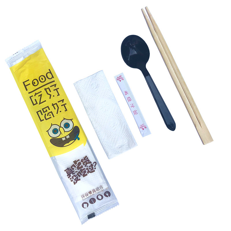 一次性筷子四件套勺子+纸巾+牙签