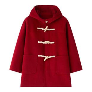 虾酱麻麻男童双面羊毛大衣冬季2025新款拜年服保暖儿童装羊绒外套