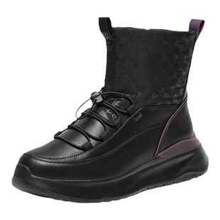 SKAP圣伽步2026春季新款加厚加绒短靴厚底增高女款运动休闲靴子