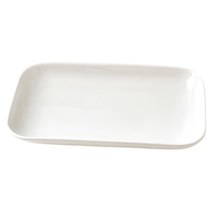 简约白瓷长方形鱼盘家用蒸鱼盘子蒸箱蒸锅专用陶瓷盘子蒸菜盘子