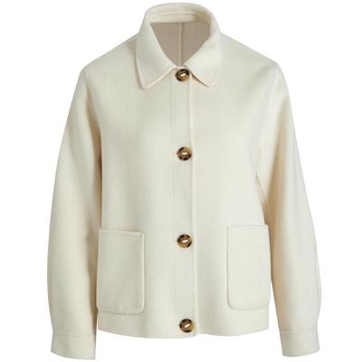 LANDI贴袋短款双面呢外套