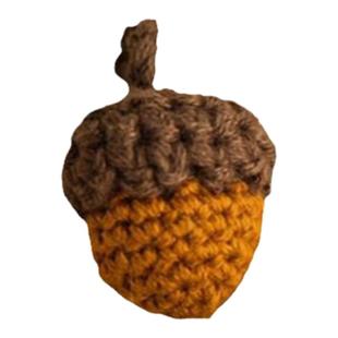 复古坚果咖啡色配件手工钩针毛线钥匙扣圈包配件挂饰辅料编织可爱