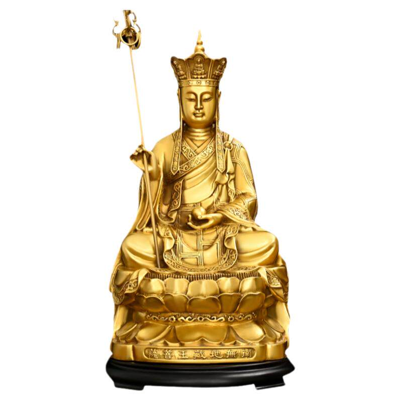 纯铜地藏王佛像九华山供奉家用