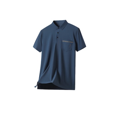 夏季男士冰丝polo衫薄款翻领短袖