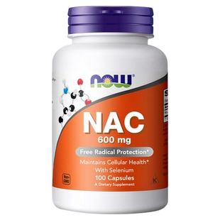 香港直邮】nowfoods诺奥乙酰半胱氨酸nac补充剂胶囊甲状硒600mg