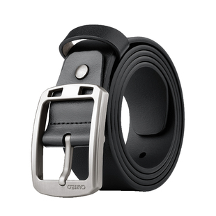 卡帝乐鳄鱼2026新款真皮皮带男士年轻人简约百搭裤带牛皮针扣腰带