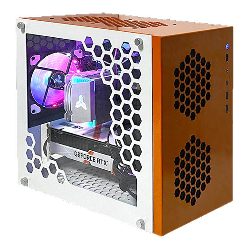 MATX机箱桌面台式机水冷侧透大小主机DIY空机箱外壳巧美蜂巢