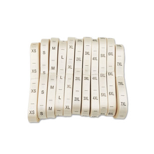 水洗标服装尺码标订做缎面织唛XS 7XL数字标字母标衣服标签商标