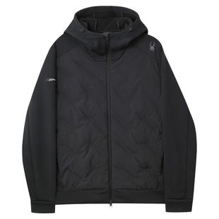 SPYDER蜘蛛男子SKI LIFE防风保暖外套鹅绒短款连帽羽绒服25EF229M