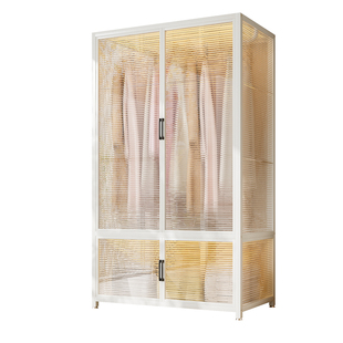 全挂式衣柜家用卧室金属钢制成品衣柜简易组装省空间结实耐用衣橱