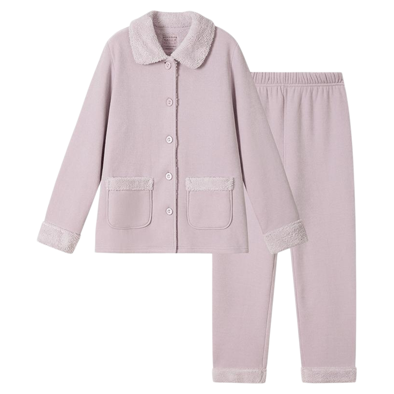 舒雅女士一体绒家居服套装