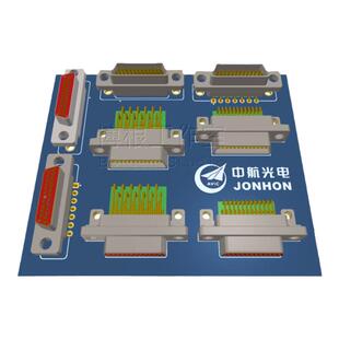 中航光电J30J系列绞线型矩形电连接器PCB封装库 AD格式 带3D模型