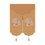 中式门帘布艺半帘卧室厨房卫生间隔断风水帘中国风家用免打孔挂帘