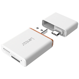 Lexar雷克沙读卡器RW350华为NM卡TF卡小卡Micro SD存储卡二合一读卡器电脑手机内存卡USB3.1高速Type-c读卡器
