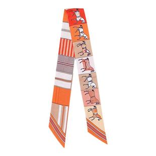 夏季薄款真丝窄条手柄绑带长条绑包丝带包带丝巾包包缠带短发发带