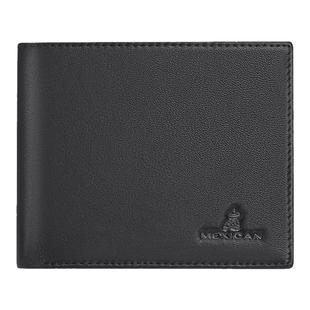 稻草人钱包男真皮短款商务休闲牛皮钱夹横款年轻潮流学生简约皮夹