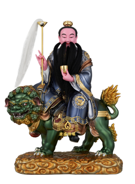 带骑太乙救苦天尊像树脂家居摆件