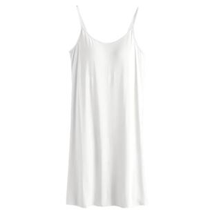 白色打底裙无痕吊带睡裙夏季薄款莫代尔防走光家居服睡衣背心衬裙