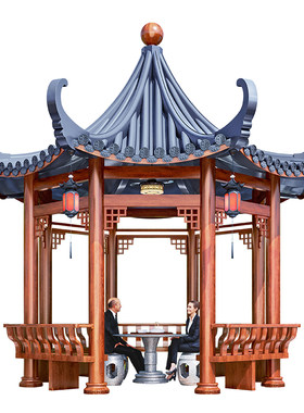 六角亭子铝合金八角仿古户外凉亭
