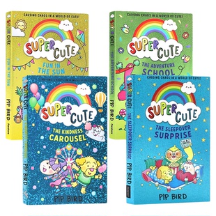 Super Cute 可爱一族系列4册合售 英文原版 Best Friends Forever 超可爱的动物们幽默搞笑轻松诙谐插图小说 儿童课外阅读书籍