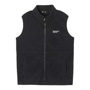 拓路者刺绣春季新款男式马甲外套立领拉链无袖开衫纯色摇粒绒马夹