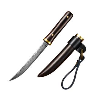 日式大马士革钢刀锋利高硬度水果刀家用高档户外小刀便携随身正品