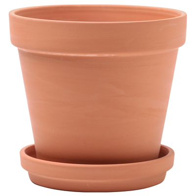 简约风圆形红陶透气通用国际花盆