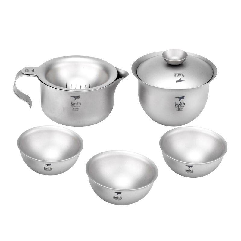 keith铠斯钛功夫茶具双层金属