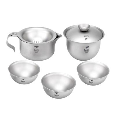 keith铠斯钛功夫茶具双层金属