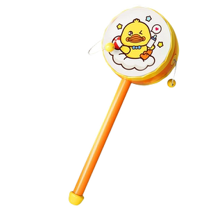 拨浪鼓婴幼儿玩具老式手摇铃波浪摇摇鼓0一1岁新生沙锤摇铃男女孩