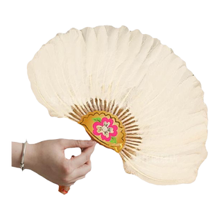 鹅毛扇婴儿蒲扇羽毛扇子儿童鸡毛小扇子夏天耐用手工手摇圆扇家用