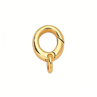 包18k金珍珠项链配件扣头不锈钢弹簧扣卡扣手链串珠万能扣diy材料