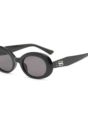 复古防紫外圆形女显瘦防晒墨镜