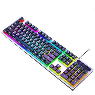 HP惠普机械手感键盘鼠标套装有线游戏电竞专用台式电脑笔记本发光