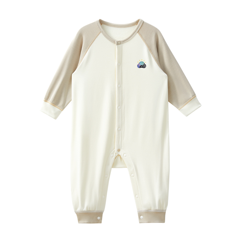 十月结晶粒粒阳光秋季婴儿衣服向日葵暖皮恒温连体衣2025宝宝衣服