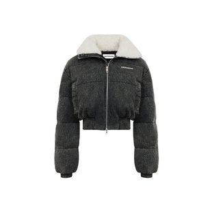 包上恩/潘珺雅同款 ANN ANDELMAN 25秋冬 牛仔短款羽绒服外套