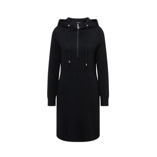 Scofield女装运动风连帽针织连衣裙复古修身通勤休闲冬季