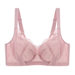 【春彩】依曼丽内衣女薄款大胸显小侧收副乳性感聚拢挺拔蕾丝文胸