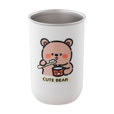 316不锈钢漱口杯一家三口刷牙杯