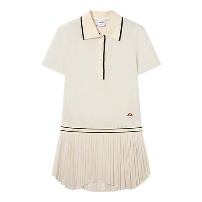 ellesse小贝壳撞色POLO领连衣裙