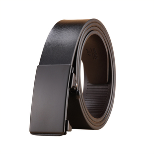 Jeep吉普皮带男真皮无牙自动扣牛皮腰带男青年商务内穿中年裤腰带