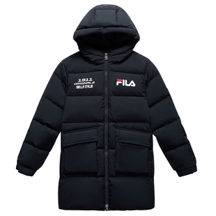 【斐护科技】FILA斐乐儿童羽绒服中长款2024冬季新款男女童外套潮